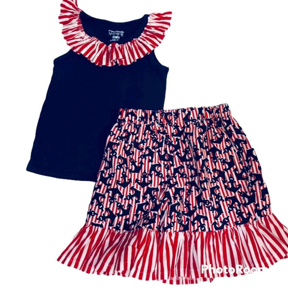 Custom made patriotic toddler outfit